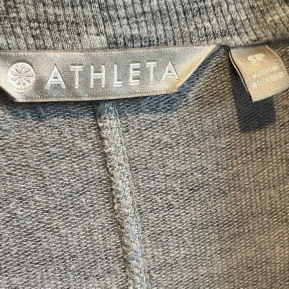 Athleta Spacedye Gray Pranayama Wrap Open Front Cardigan - size Small Petite - Picture 5 of 7